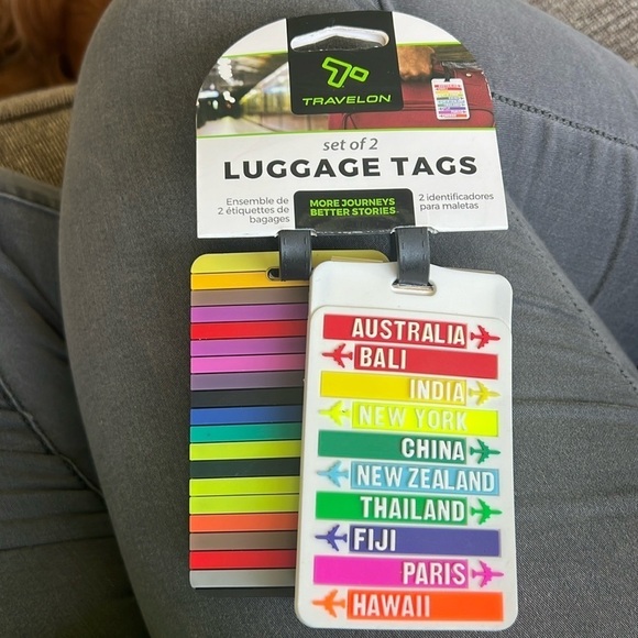 💗2/$10💗 NWT TRAVELON Set of 2 Luggage Tags - Picture 1 of 2